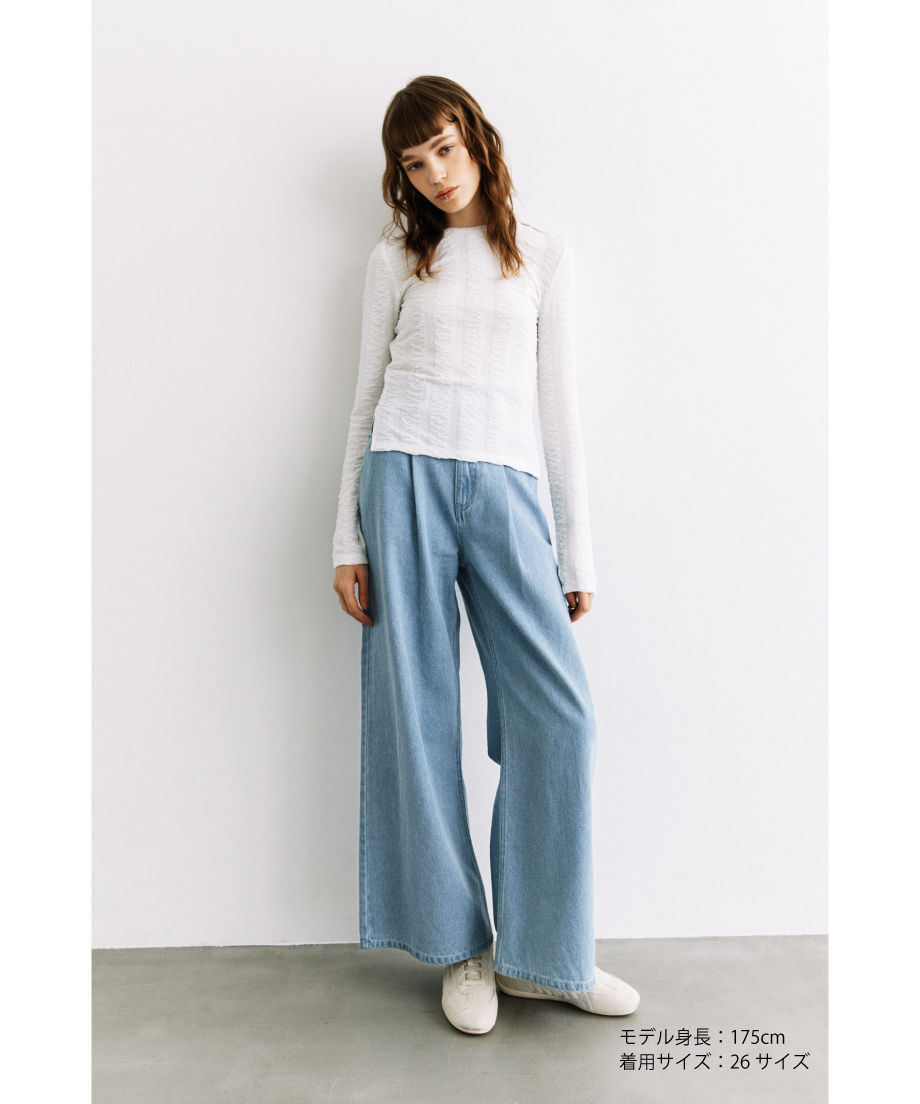 wcj WCJ デニム　26インチ　15000円から値下げ ソフトデニムパンツ【WCJ-TA-006SAX】 | WCJ OFFICIAL WEB STORE