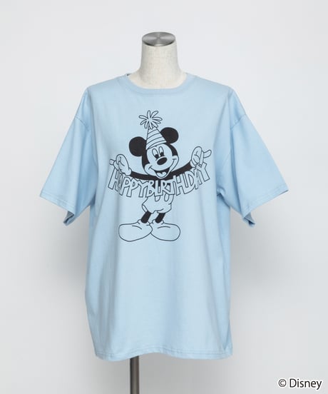 Disney / HAPPY BIRTHDAY TEE(ミッキー)【WCJ-TD-005BLU01】