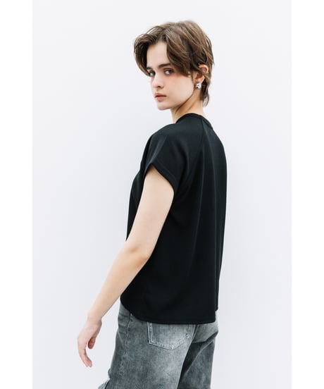 【速乾】【防シワ】フレンチスリーブTEE【WCJ-PP-057BLK】