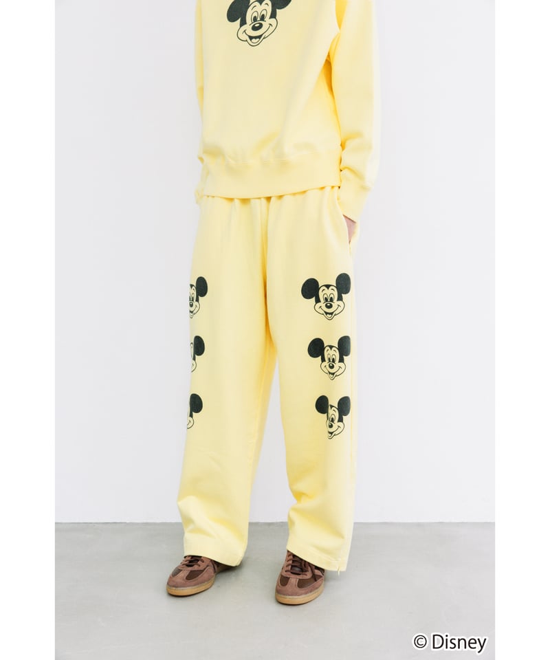 WCJ ミッキー スウェット上下セット　ホワイト　Mサイズ ディズニースエット Disney / SWEAT PANTS(ミッキー)【WCJ-NA-050YEL01】 | W