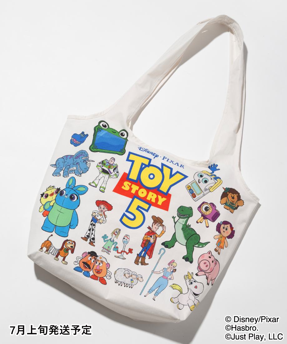 撥水】Disney / TOY STORY 5 / 膨張エコバッグ【WCJ-TD-058WH