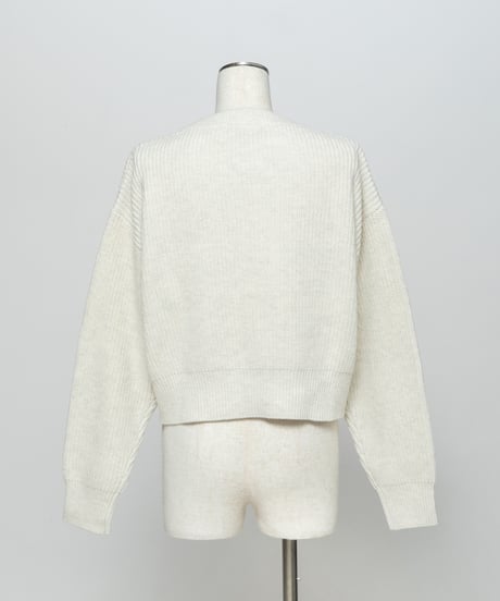 浅VネックニットTOPS【WCJ-MK-032LGY】