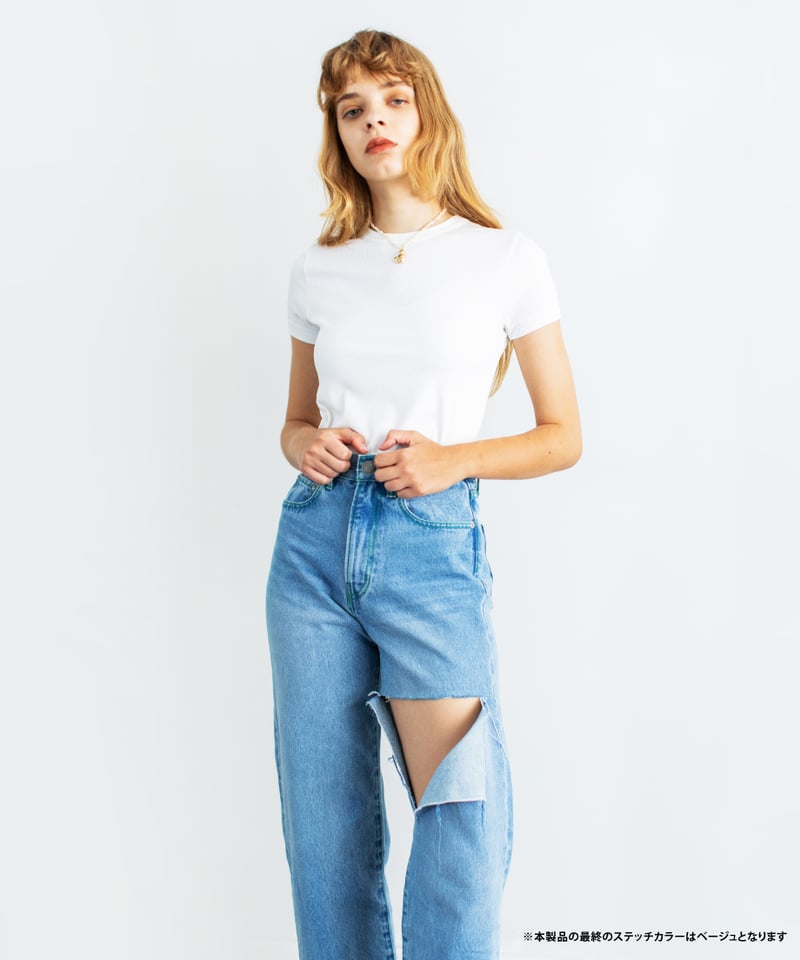 wcj ソフトデニムパンツ サイズ26 ブルー 若槻千夏 wcj ソフトデニム