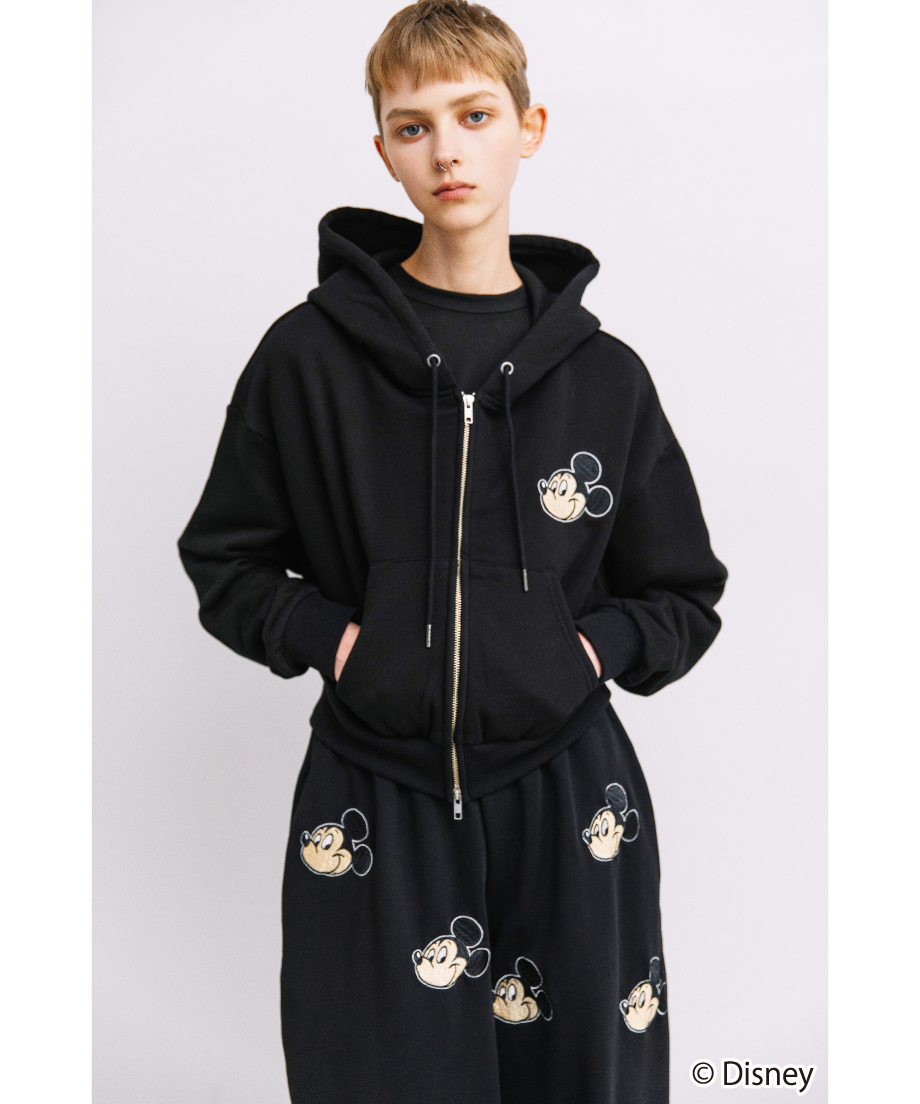 wcj♡Disney / EMBROIDERY ZIP HOODIE(ミッキー) Disney / EMBROIDERY ZIP HOODIE(ミッキー)【WCJ-TD-044