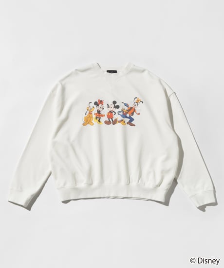 Disney / MICKEY AND FRIENDS SWEAT TOP【WCJ-TD-026WHT】
