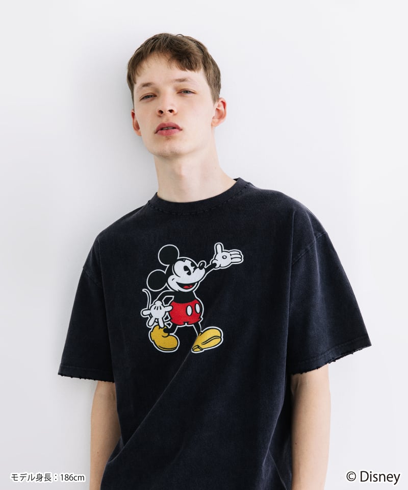 WCJ Disney OVER DYE SS TEE ミッキー　Tシャツ　完売 Disney / OVER DYE SS TEE(ミッキー)【WCJ-GC-054BLK01】