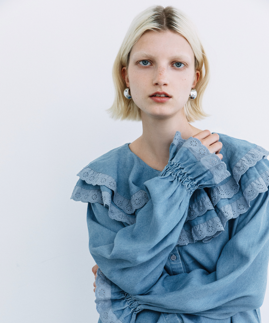 WCJ新品 レースブラウス【WCJ-PP-121SAX】 | WCJ OFFICIAL WEB STORE