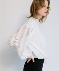 レーススリーブブラウス【WCJ-TA-004WHT】