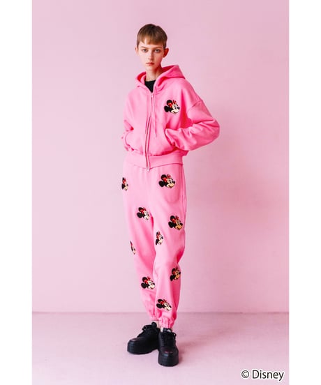 Disney / EMBROIDERY SWEAT PANTS(ミニー)【WCJ-TD-045PNK02】