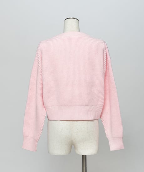 浅VネックニットTOPS【WCJ-MK-032PNK】