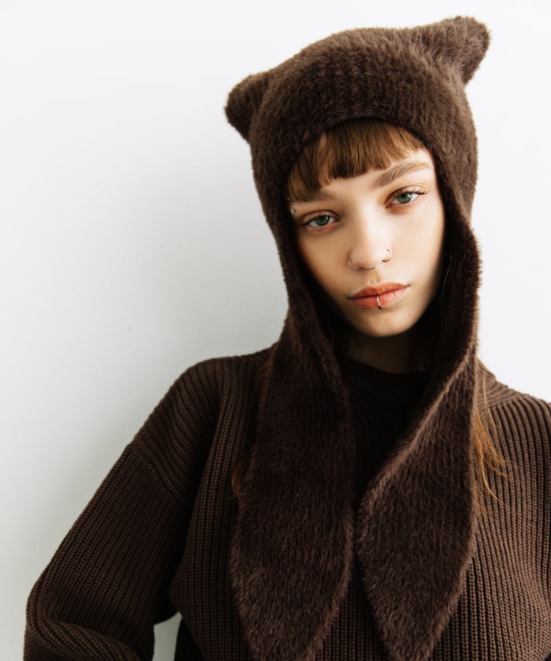 猫耳ニット帽 ハンドメイド【最終価格】 猫耳ニット帽【WCJ-SM-062BRN】※11月上旬発売予定 | WCJ