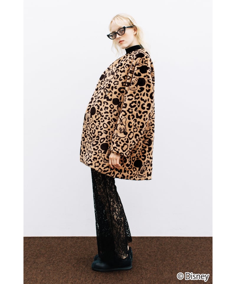 Disney / LEOPARD DESIGN COAT【WCJ-NA-048BEG-BLK】