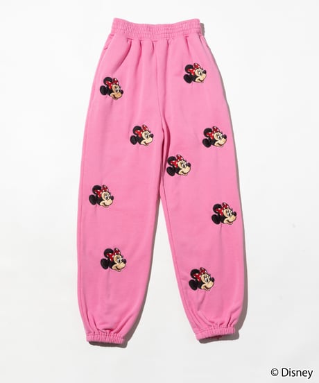 Disney / EMBROIDERY SWEAT PANTS(ミニー)【WCJ-TD-045PNK02】