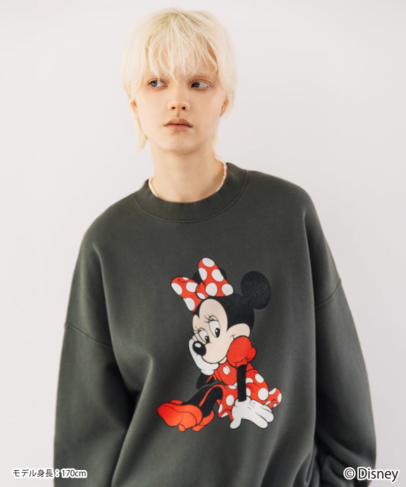 Disney / MINNIE SWEAT TOP【WCJ-TD-021DGY】 ※2月下旬発