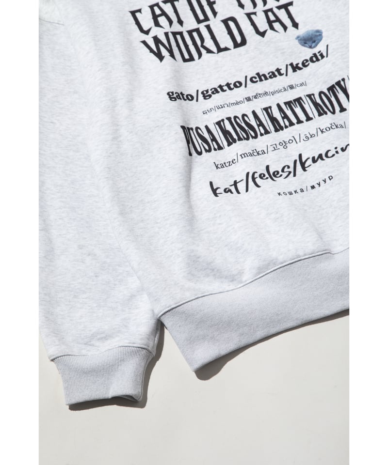 CAT OF THE WORLD ZIP UP HOODIE【WCJ-LK-021GRY】 |