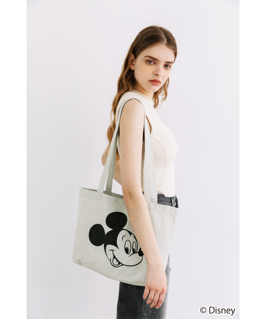 Disney / WIDE TOTE BAG(ミッキー)【WCJ-TD-006GRY01】 |