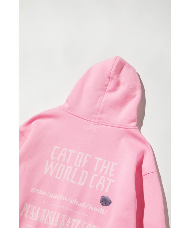 CAT OF THE WORLD ZIP UP HOODIE【WCJ-LK-021PNK】 |