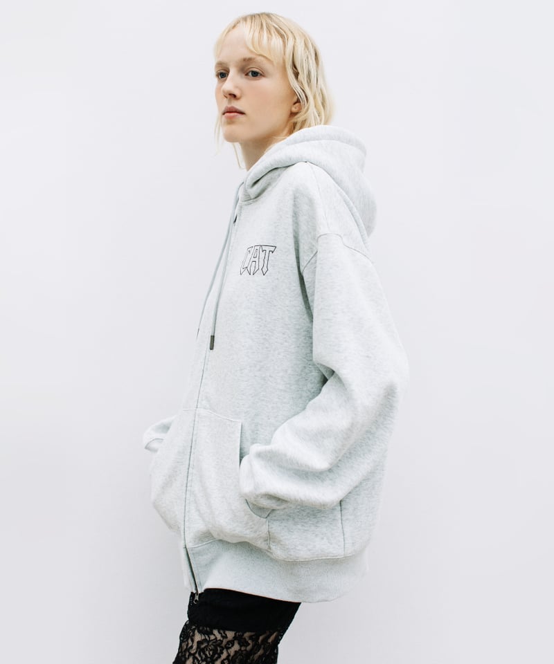 CAT OF THE WORLD ZIP UP HOODIE【WCJ-LK-021GRY】 |