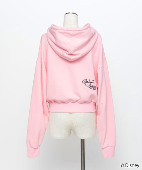 Disney / EMBROIDERY ZIP HOODIE(ミニー)【WCJ-TD-044LPK02】