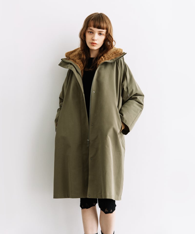 wcj エコファーライナー付き撥水コート 撥水】エコファーライナー付きコート【WCJ-TA-003KHA-BRN