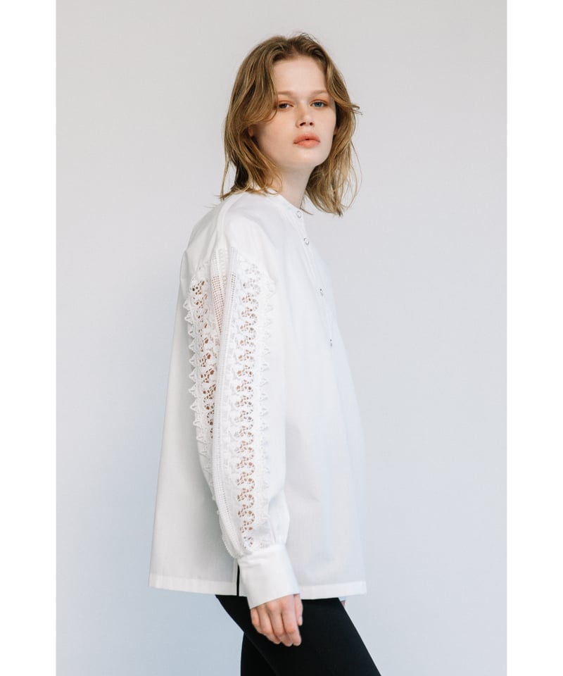 レーススリーブブラウス【WCJ-TA-004BLU】 レーススリーブブラウス【WCJ-TA-004WHT】 | WCJ OFFICIAL WEB S