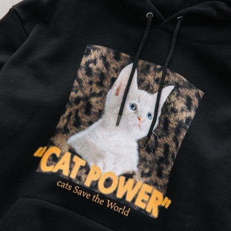 CAT POWER SWEAT HOODIE【WCJ-NA-011BK】