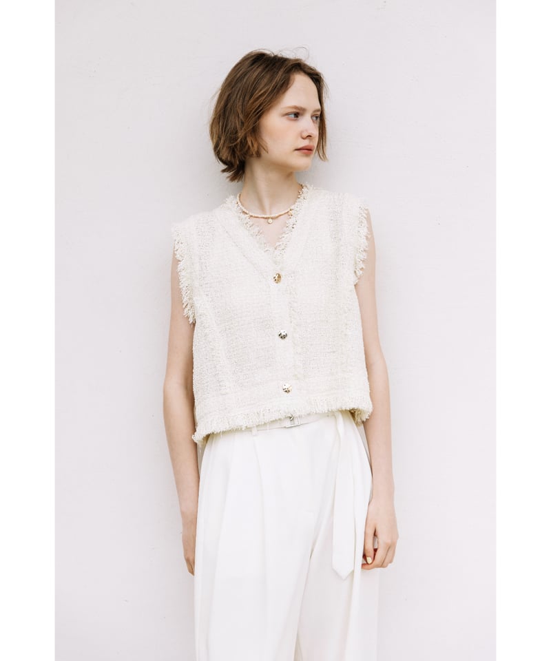 値下げ可能/完売品　WCJ フリンジベスト アイボリー 値下げ可能/完売品 WCJ フリンジベスト アイボリー - メルカリ