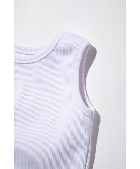 カップ付きリブタンクトップ【WCJ-PP-051WHT】