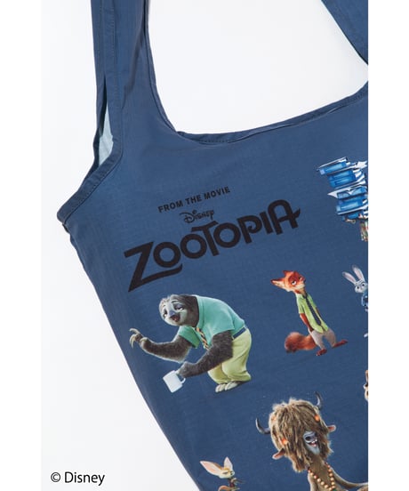 【撥水】Disney / Zootopia 膨張エコバッグ【WCJ-TD-043NAV】