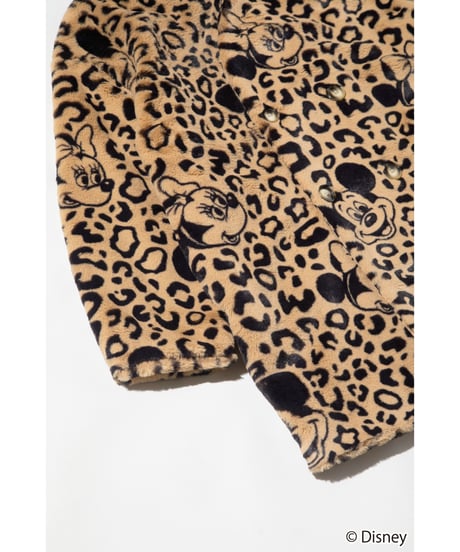 Disney / LEOPARD DESIGN COAT【WCJ-NA-048BEG-BLK】