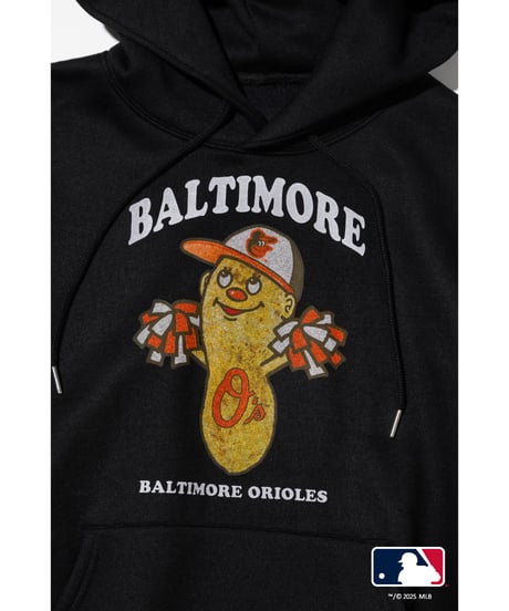 MLB HOODIE(ボルチモア・オリオールズ)【WCJ-GC-058BLK-BAL】