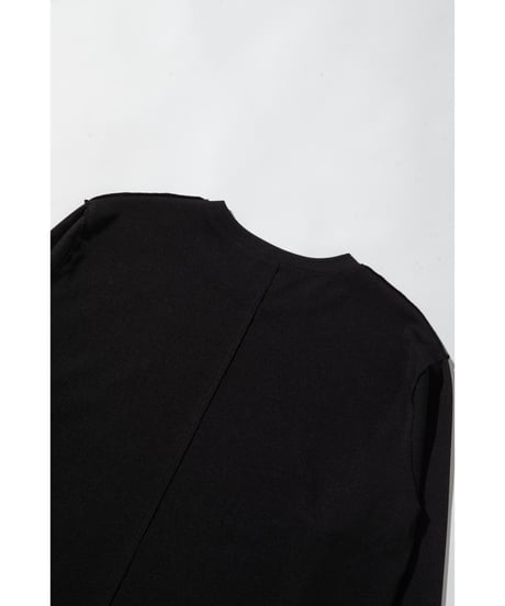 【速乾】【防シワ】オーバーサイズアウトシームカットソー【WCJ-PP-122BLK】