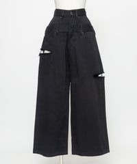 レイヤードパンツ【WCJ-GM-026BLK】