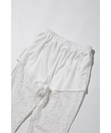 レースフレアパンツ【WCJ-PP-100WHT】