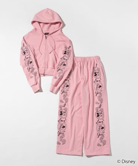 Disney / SWEAT ZIP HOODIE(ミッキー&ミニー)【WCJ-TD-062PNK26】