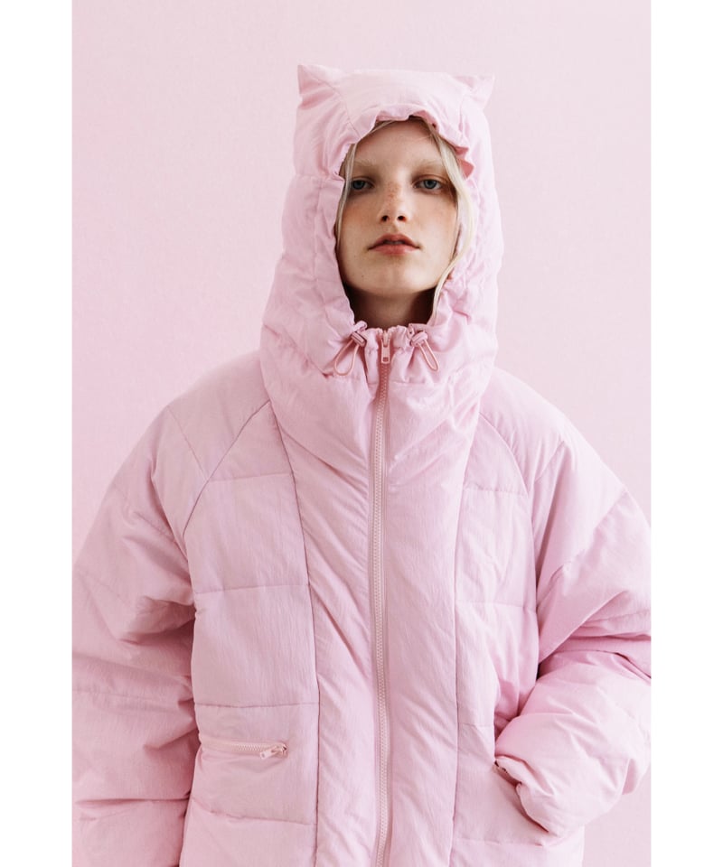 撥水】猫耳ダウンジャケット【WCJ-JF-070PNK】※10月中旬発送予定
