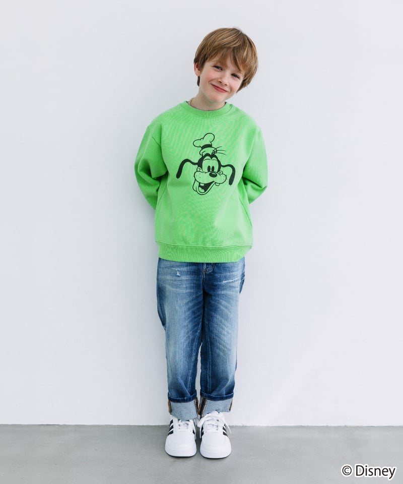 Disney / KIDS SWEAT TOP(グーフィー)【WCJ-TD-002GRN06】