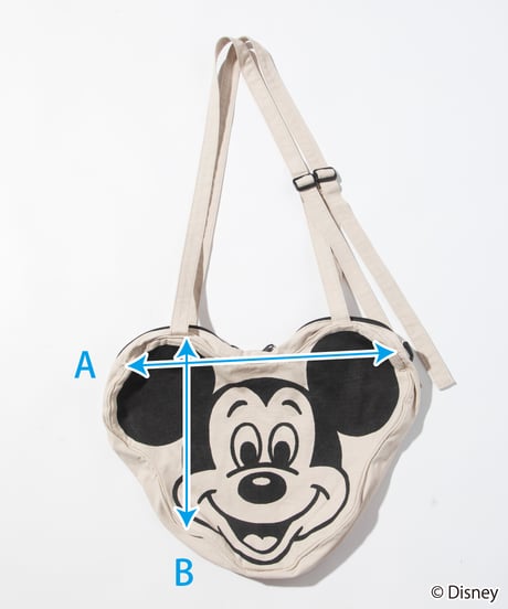 Disney / FACE DESIGN SHOULDER BAG(ミッキー)【WCJ-GC-056GRY01】