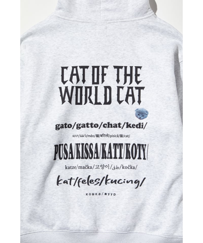 トップス CAT CAT OF THE WORLD ZIP UP HOODIE【WCJ-LK-021GRY】 |