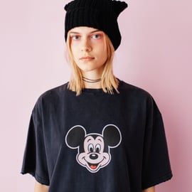 黒白2枚セットDisney / OVER DYE SS TEE【WCJ】 Disney / OVER DYE SS TEE(ミッキー)【WCJ-GC-054BLK01】
