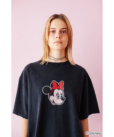 Disney / OVER DYE SS TEE（ミニー）【WCJ-GC-027BLK02】