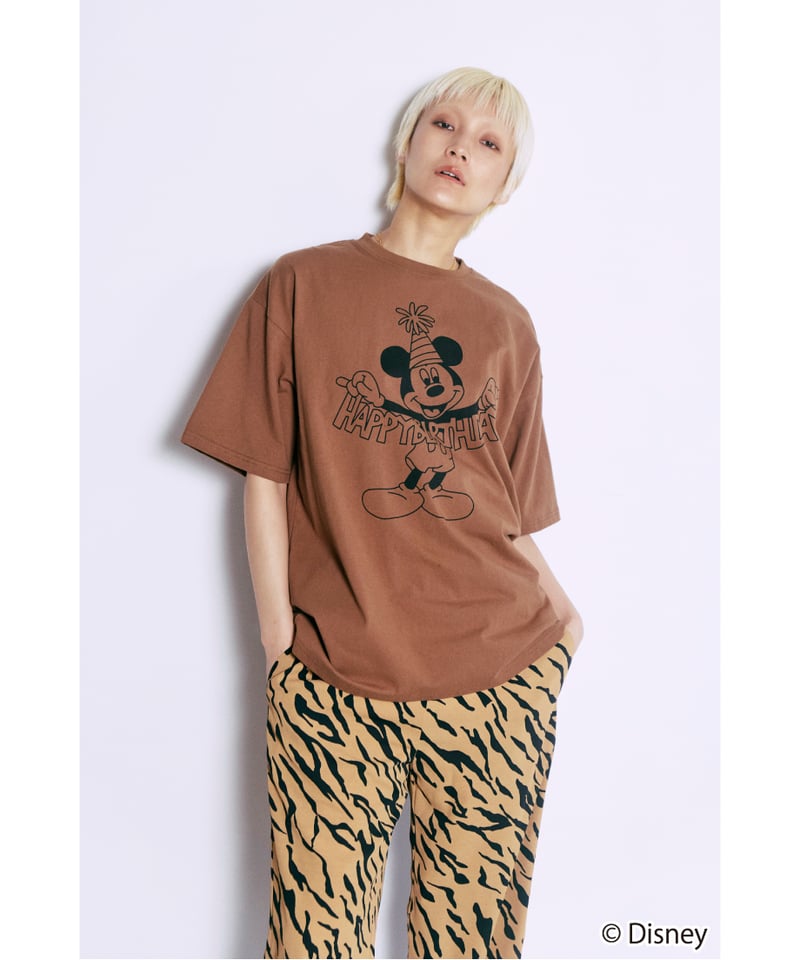Disney / HAPPY BIRTHDAY TEE(ミッキー)【WCJ-TD-005BRN