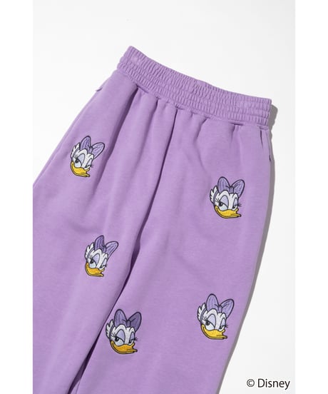 Disney / EMBROIDERY SWEAT PANTS(デイジー)【WCJ-TD-045PUR04】