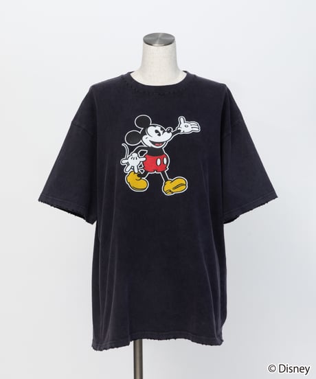 Disney / OVER DYE SS TEE(ミッキー)【WCJ-GC-054BLK01】