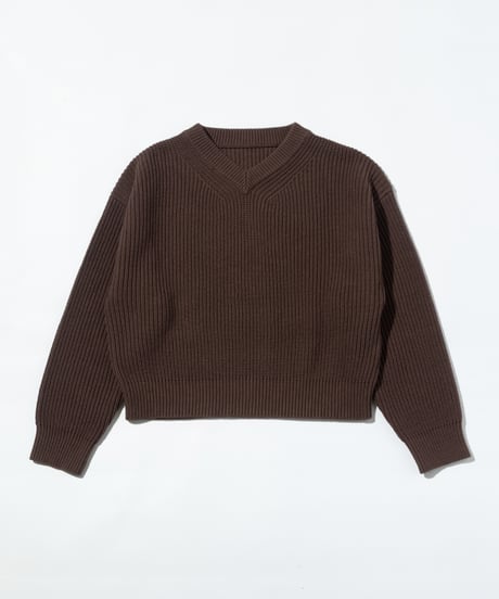 浅VネックニットTOPS【WCJ-MK-032BRN】