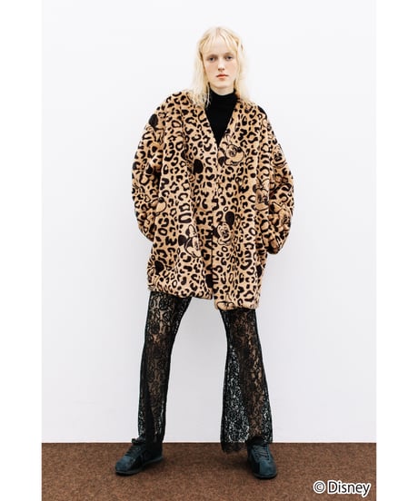 Disney / LEOPARD DESIGN COAT【WCJ-NA-048BEG-BLK】