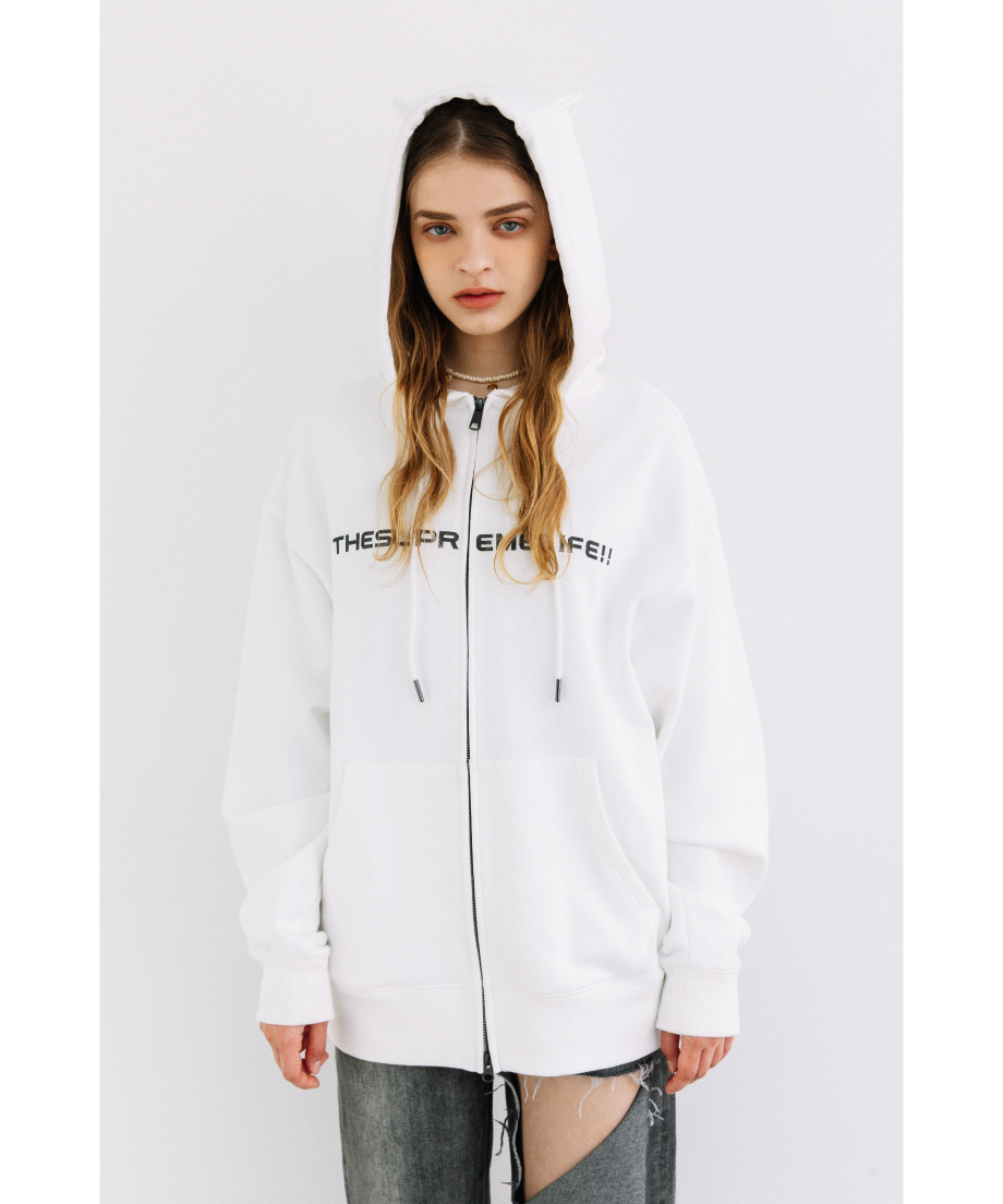 ZIP UP HOODIE【WCJ-LK-025WHT】 | WCJ OFFICIAL WEB