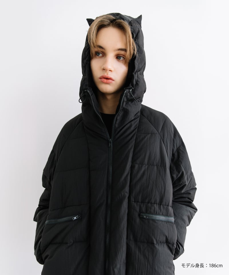 撥水】猫耳ダウンジャケット【WCJ-JF-070BLK】※12月上旬発売予定 | WCJ