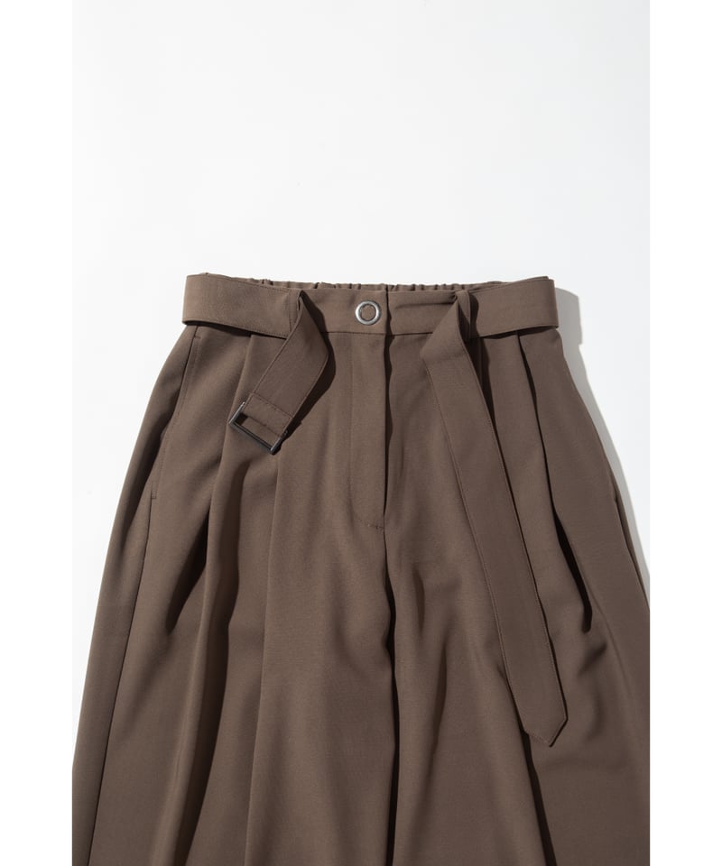 速乾】ベルト付きツータックパンツ【WCJ-TA-022BRN】 | WCJ