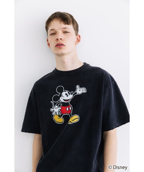 Disney / OVER DYE SS TEE(ミッキー)【WCJ-GC-054BLK01】